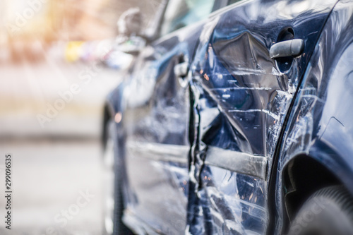 Tableau sur toile Car crash  on highway