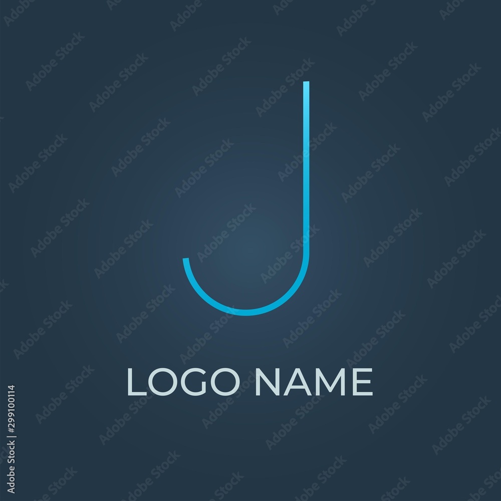 Fototapeta premium Simple blue letter 