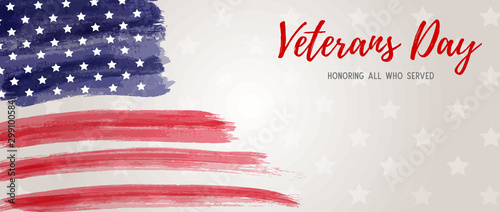 USA Veterans day banner