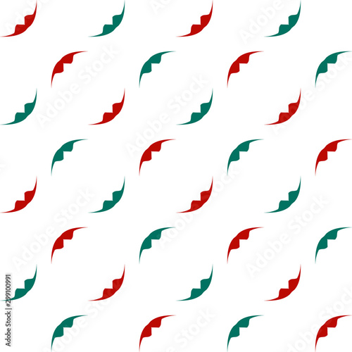 Bright seamless pattern with wavy elements on a white background.