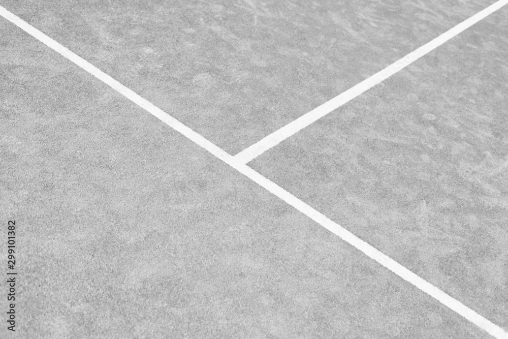 Fototapeta premium Photo of red tennis court