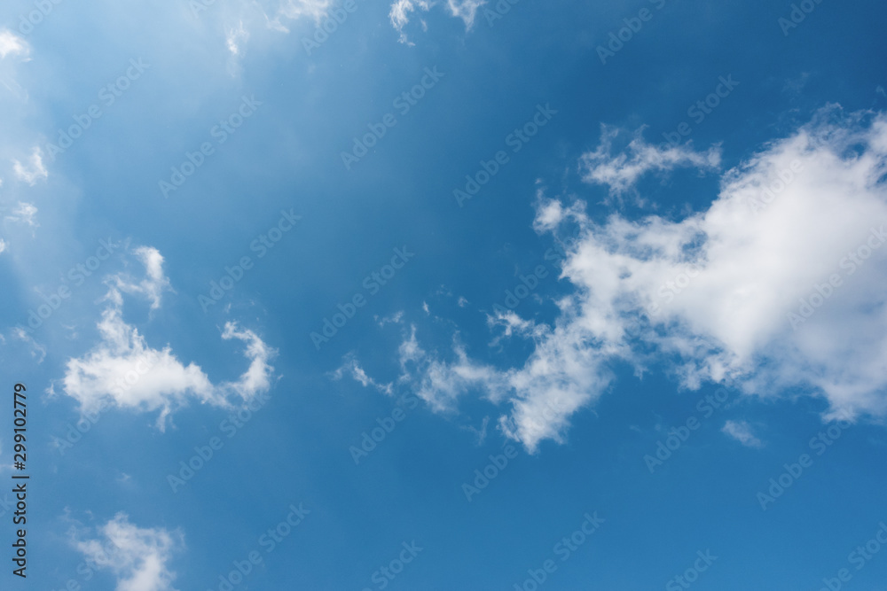 Blue sky and white cloud background Blue sky and white cloud background
