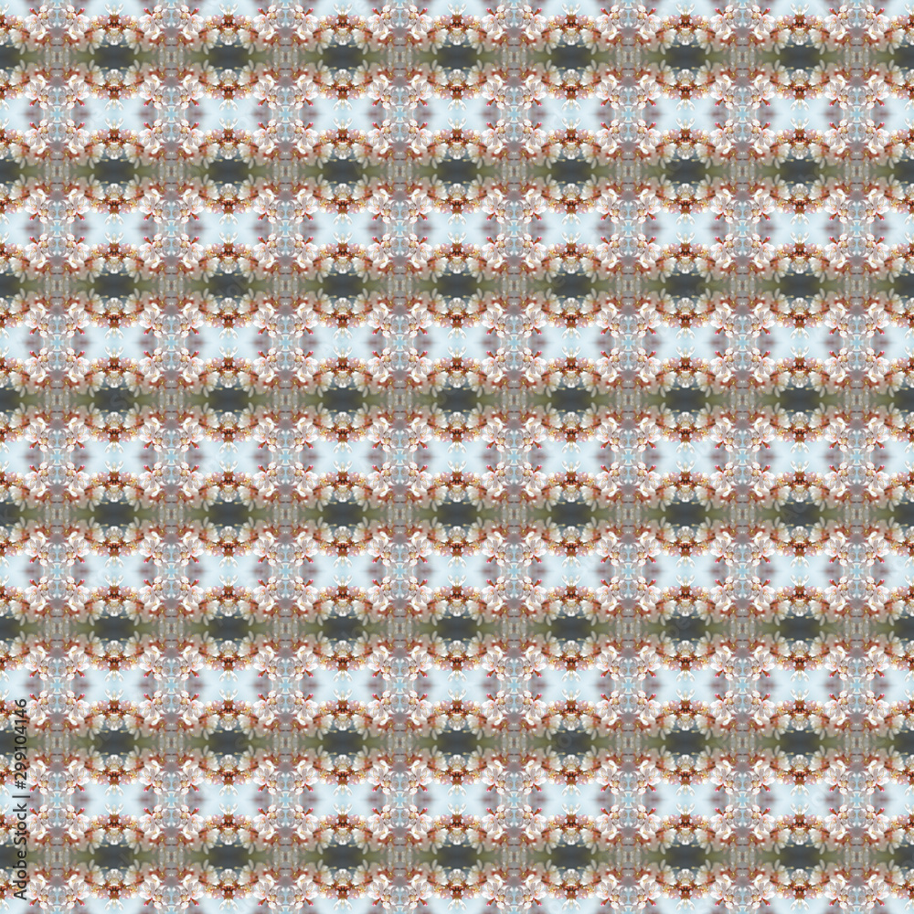 Fototapeta premium Spring seamless texture with apricot flowers, Wallpaper
