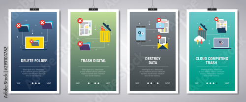 Delete folder, destroy data and trash digital.