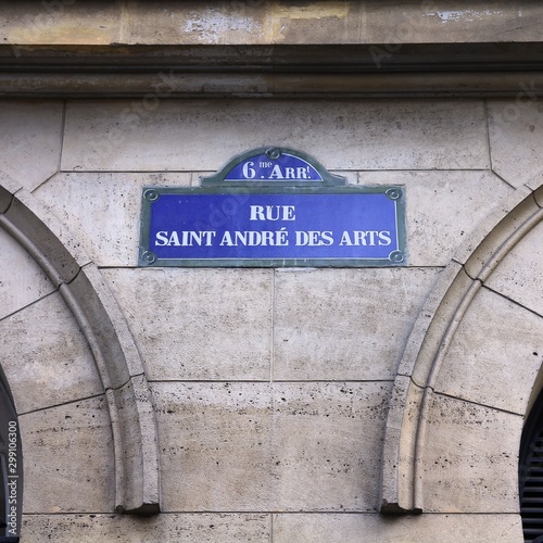 Paris street - Rue Saint Andre Des Arts photo