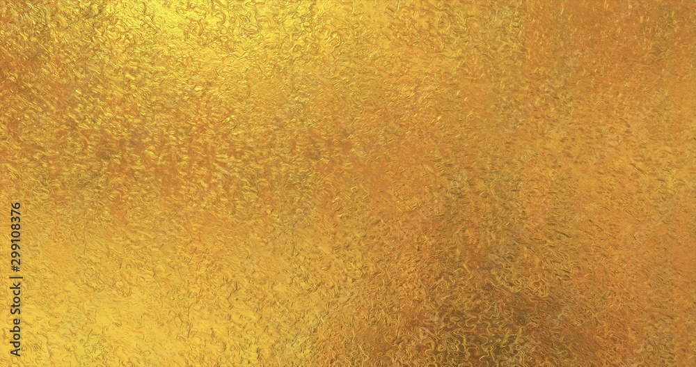 Golden foil background. Gold texture 3D rendering image - obrazy, fototapety, plakaty 