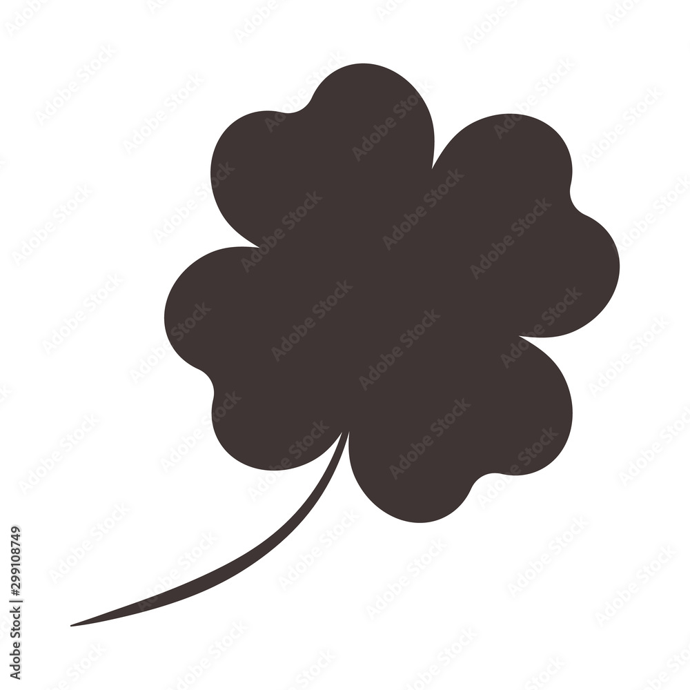 Four leaf clover icon. Black icon isolated on white background. Clover silhouette. Simple icon. Web site page and mobile app design vector element. Four leaf clover icon. Black icon isolated on white background. Clover silhouette. Simple icon. Web site page and mobile app design vector element.