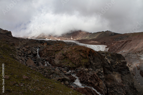 Mountain landscape view, Mt Kazbek, Caucasus, Georgia © Olivia