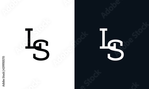 Minimalist line art letter LS logo. This logo icon incorporate with two letter in the creative way.