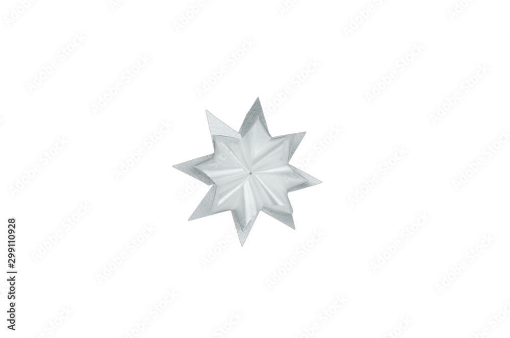 White gift bow isolated on the white background with clipping path White gift bow isolated on the white background with clipping path