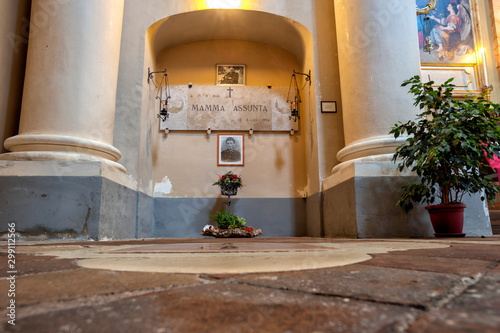 Sanctuary of Santa Maria Goretti in the village of corinaldo, marche, italy photo