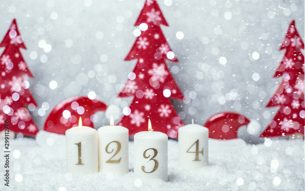 3.Advent Kerze brennt im Schnee 3.Advent Kerze brennt im Schnee