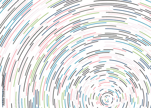 Colorful Universe Circular Distribution Computational Generative Art background illustration