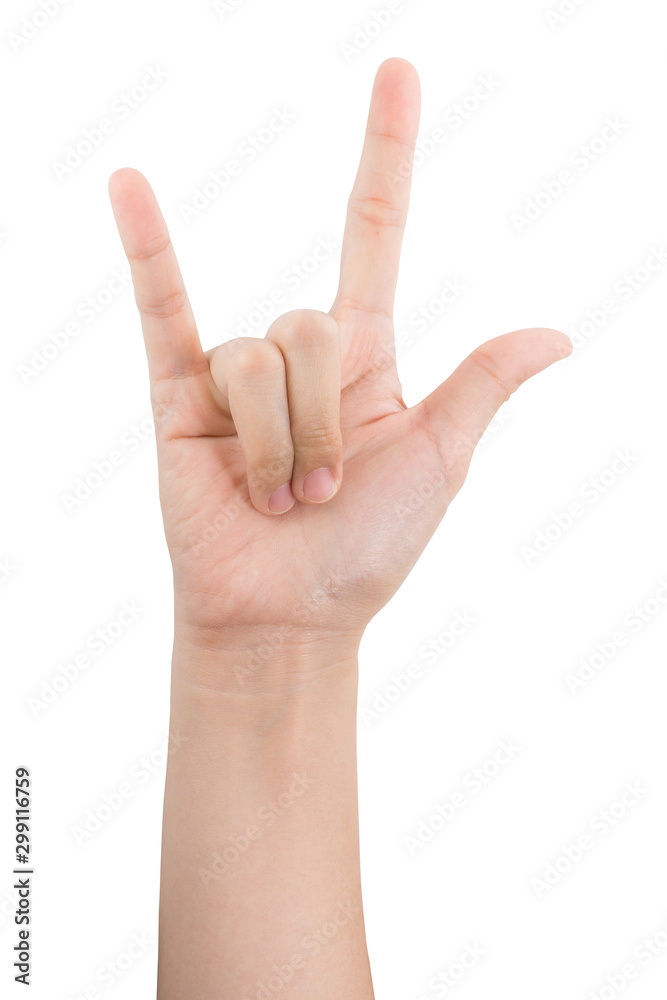 various gestures and sign of Woman's hand isolated on white background with clipping path. various gestures and sign of Woman's hand isolated on white background with clipping path.