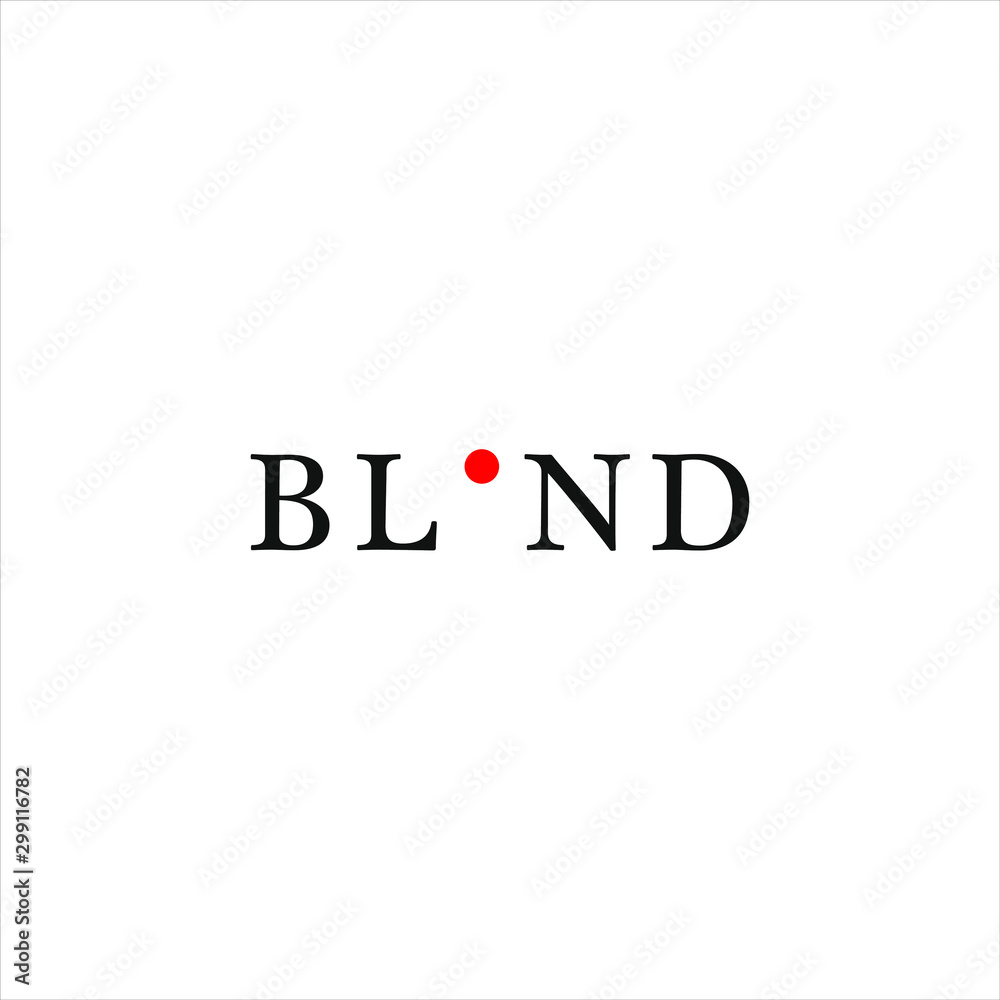 typography for the word blind logo design typography for the word blind logo design