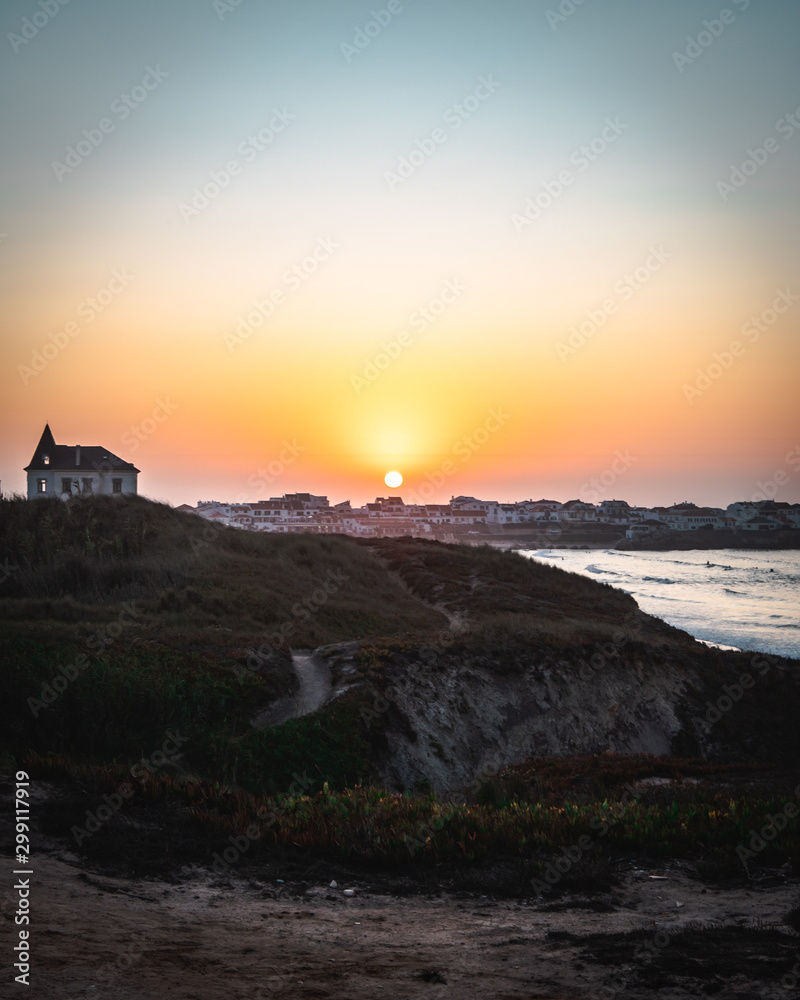 Beautiful sunset in Baleal, Portugal