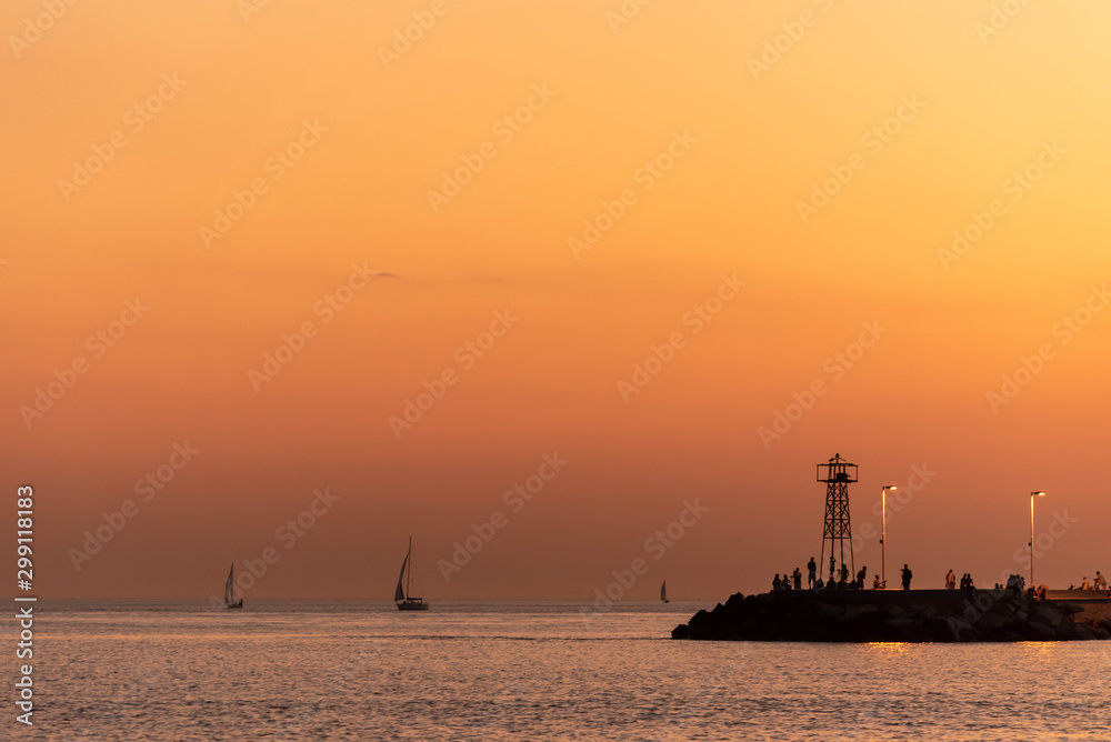 sunset at sea sunset at sea