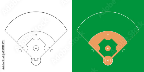 Baseball field illustration