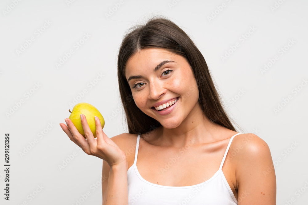 Pretty young woman with an apple Pretty young woman with an apple