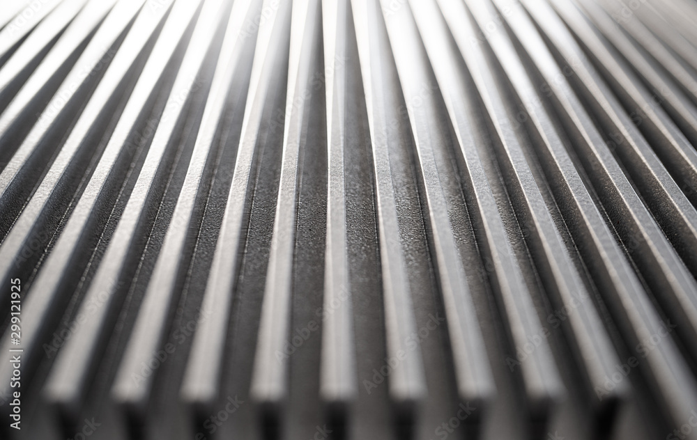 Close-up of an iron corrugated surface of a device Close-up of an iron corrugated surface of a device
