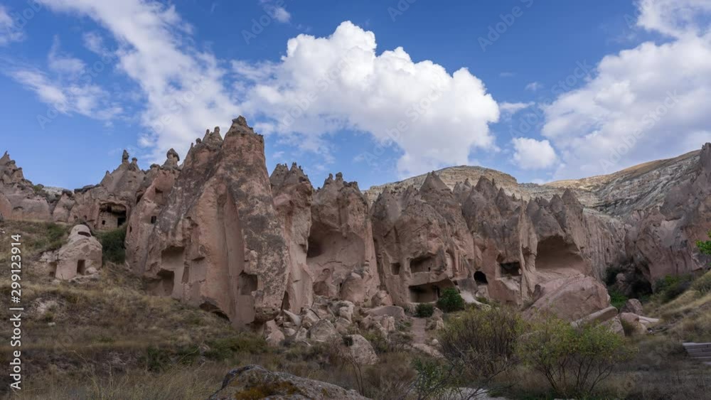 Time lapse of Cave town in Zelve Valley, Cappadocia in Turkey. Time lapse of Cave town in Zelve Valley, Cappadocia in Turkey.