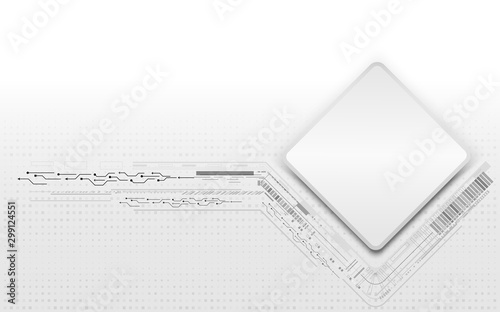 Digital technology futuristic on gray business background