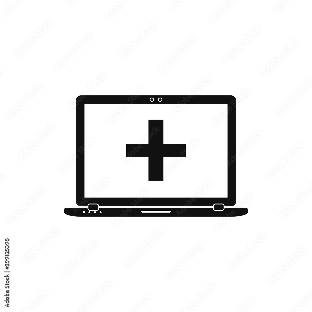 Online Medical Help Icon. Flat style vector EPS. Online Medical Help Icon. Flat style vector EPS.