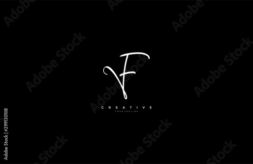 Letter F Logo Manual Elegant Minimalism Signature Logo Design