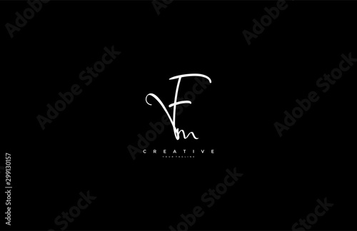 Letter Fm Logo Manual Elegant Minimalism Signature Logo Design