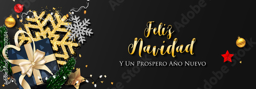 Spanish Christmas (Feliz Navidad) and Happy New Year 2020 greeting card