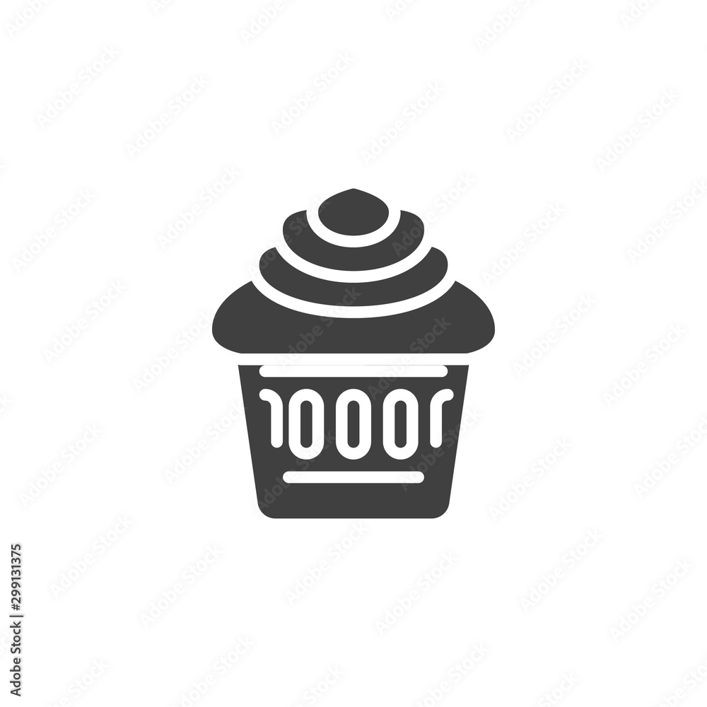 Cupcake vector icon. filled flat sign for mobile concept and web design. Cup cake glyph icon. Symbol, logo illustration. Vector graphics Cupcake vector icon. filled flat sign for mobile concept and web design. Cup cake glyph icon. Symbol, logo illustration. Vector graphics