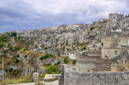 A look at the historical part of the city and the Neolithic caves, Matera, Italy.
