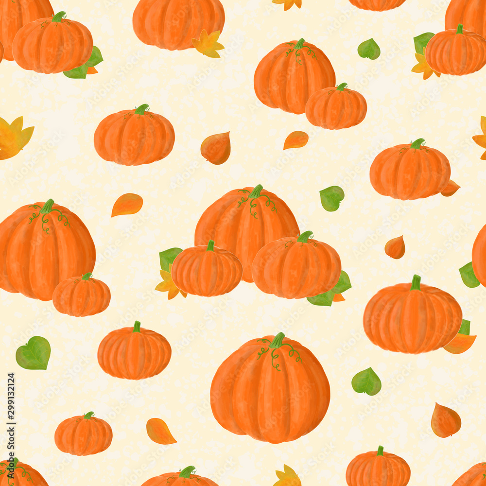 A Seamless Pumpkin Patch Pattern A Seamless Pumpkin Patch Pattern