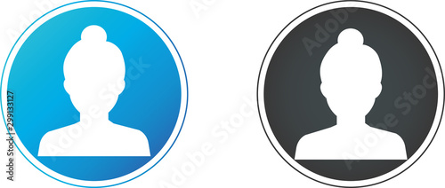 User flat avatar icon, sign, profile people symbol.Social media avatar vector graphics flat icons.Set of hand drawn Avatar profile icon (or portrait icon), including male and female .