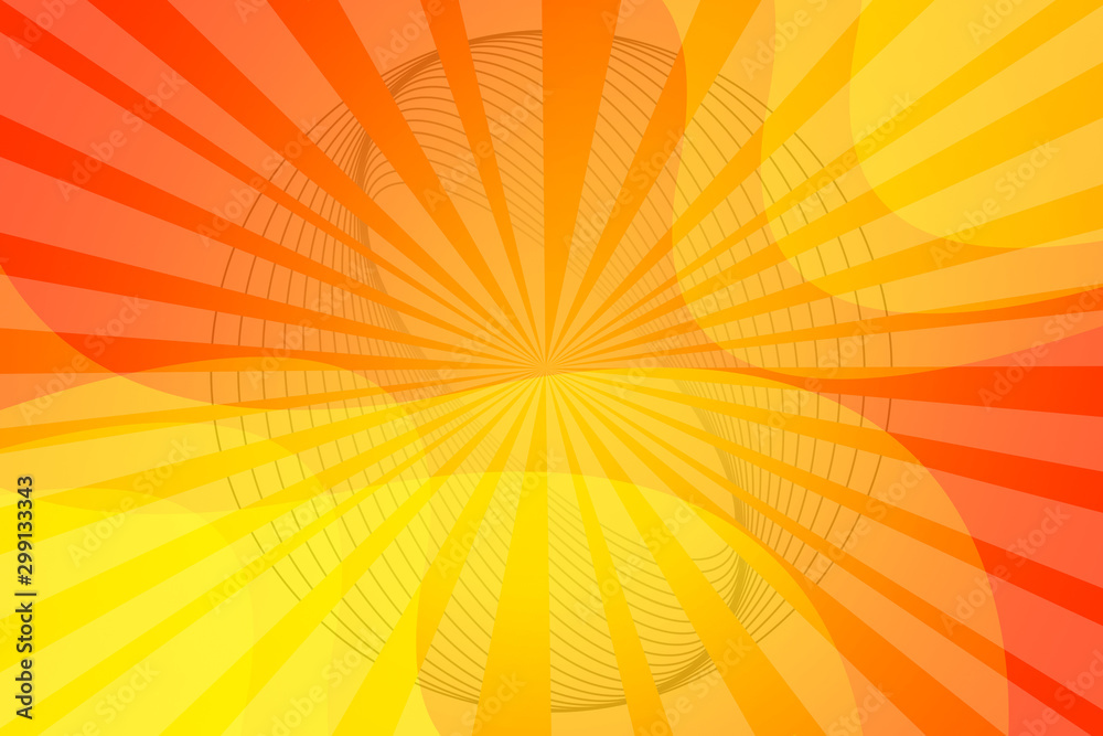 Fototapeta premium abstract, orange, yellow, wallpaper, illustration, light, design, red, pattern, color, backgrounds, graphic, texture, wave, art, backdrop, bright, waves, lines, decoration, abstraction, sun, colorful