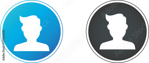 User flat avatar icon, sign, profile people symbol.Social media avatar vector graphics flat icons.Set of hand drawn Avatar profile icon (or portrait icon), including male and female .