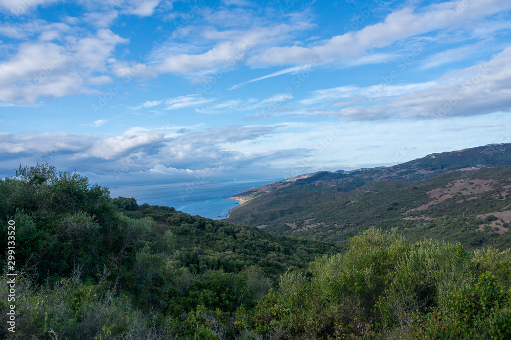 Algeciras mountains with views from the hiking trails Algeciras mountains with views from the hiking trails