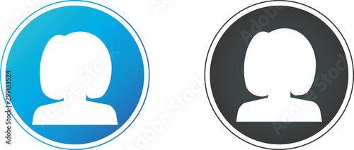 User flat avatar icon, sign, profile people symbol.Social media avatar vector graphics flat icons.Set of hand drawn Avatar profile icon (or portrait icon), including male and female .
