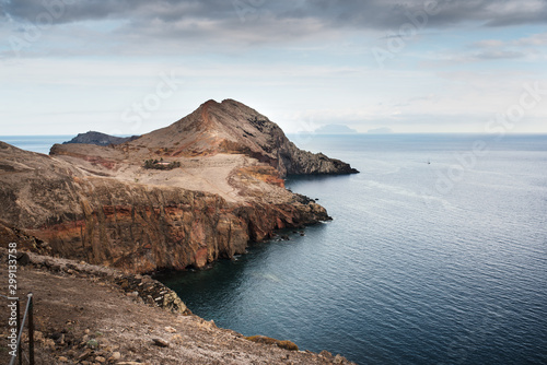 Ponta De Sao Lourenco at Madeira Islands - Portugal, Beautiful destination for travel. View of rocks, beach, cliffs and mountains.