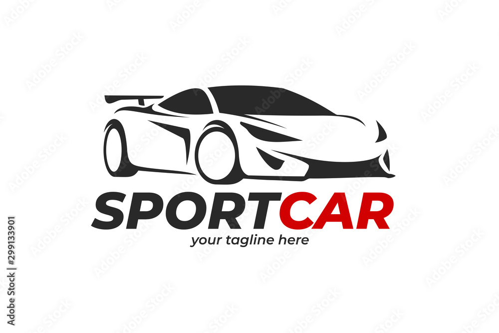 sport car logo design template vector