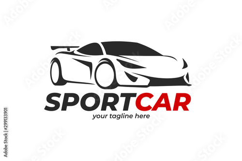 sport car logo design template vector