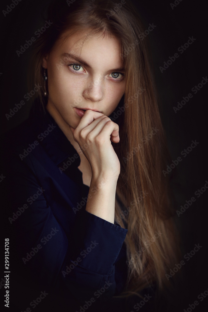 Portrait of young beautiful woman