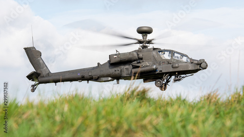 Attack helicopter prowling at low level