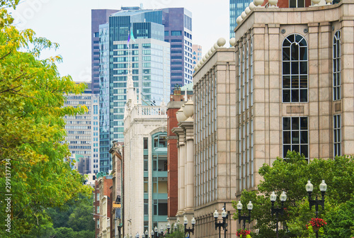 Architecture buildings in city of Boston downtown