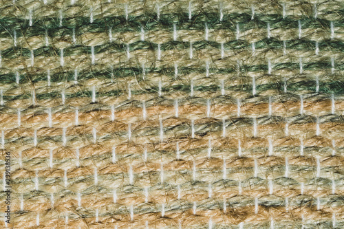 Fabric material macro. textile background. colorful rug close up