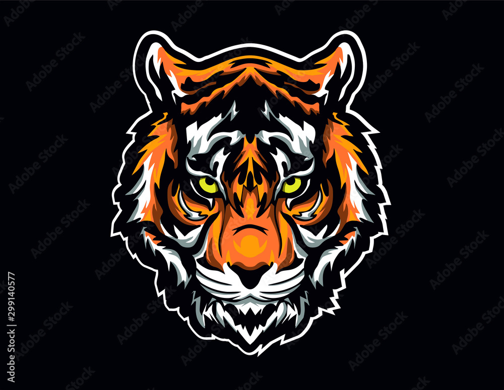 The Awesome Tiger Logo Mascout Vector The Awesome Tiger Logo Mascout Vector