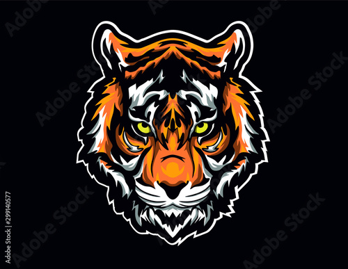 Fototapeta Naklejka Na Ścianę i Meble -  The Awesome Tiger Logo Mascout Vector