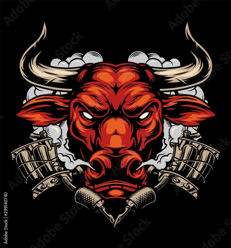 Colorful tattoo template
