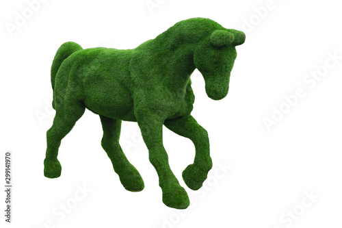 Horse shaped bush. shrub in a form of animal. clip art