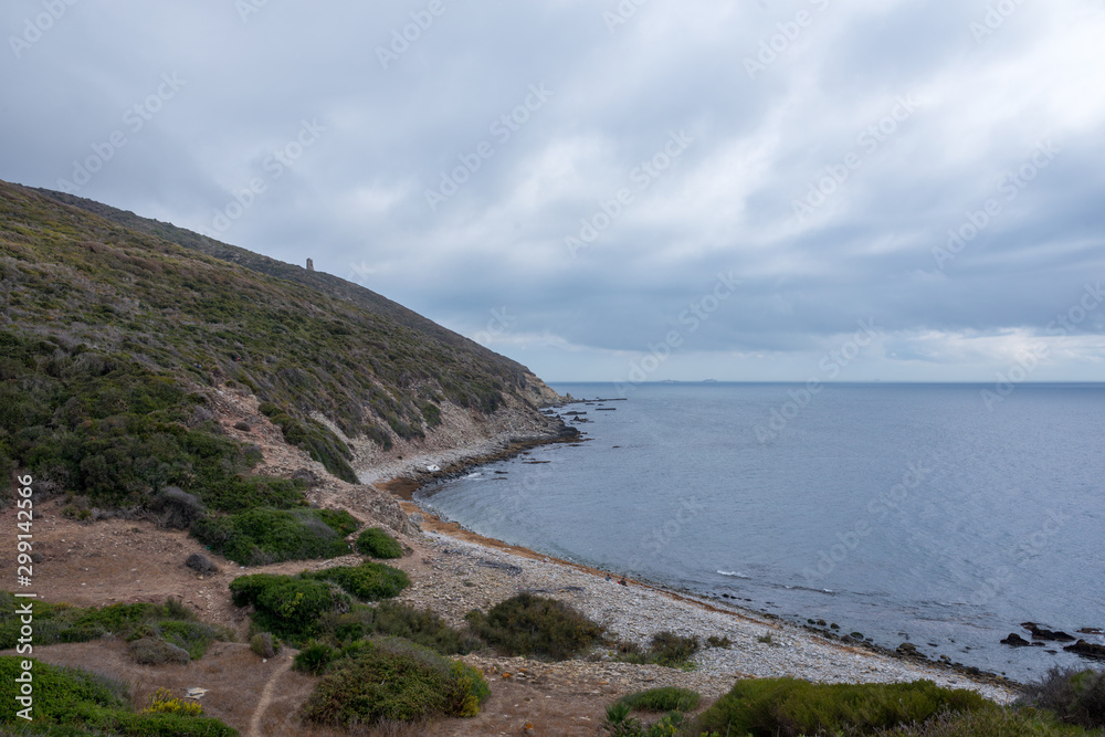 Nice cliff of the coast of Algeciras in the natural park